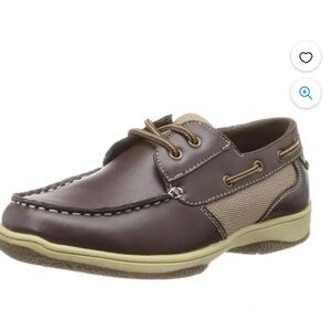 New Deer Stags boys boat casual dress shoes size 4 brown shoes